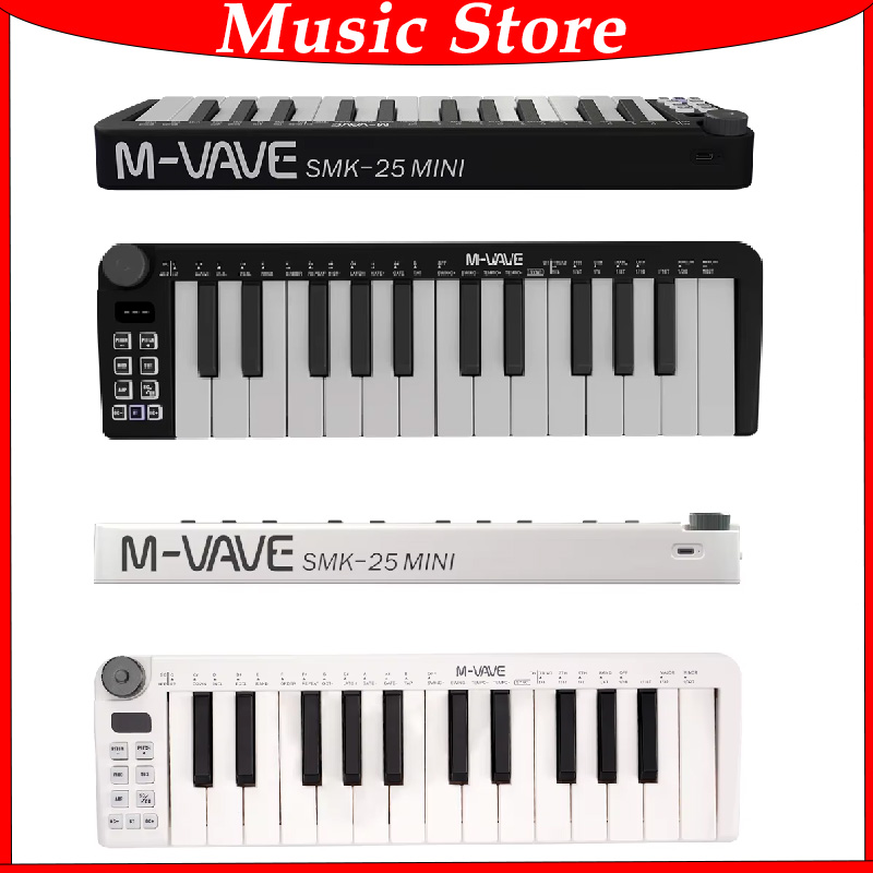 Midi Controller Pad - M-VAVE-Mini Teclado MIDI Ricaricabile 25 Teclas