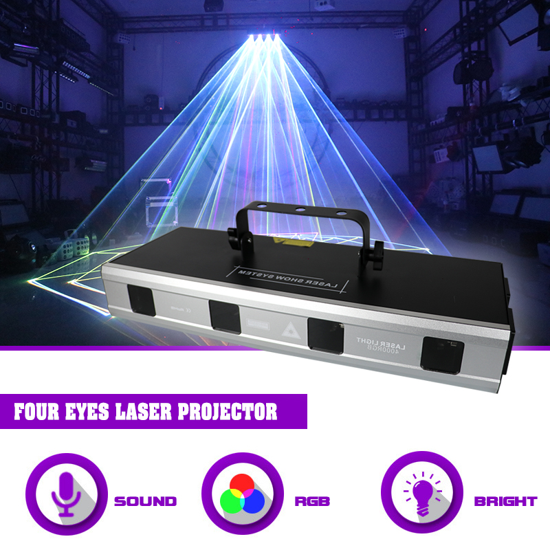 Sunart 4W Proiettore laser a 4 - Audio Music Dj recensione e prezzo