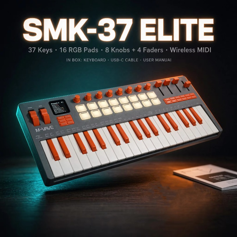 M-VAVE SMK-37 Elite: tastiera  - Midi Controller Pad recensione e prezzo